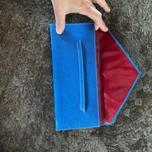 Tusk brand leather envelope clutch
